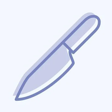 Icon Chef Knife - Two Tone Style - Simple illustration,Editable stroke Stockillustratie