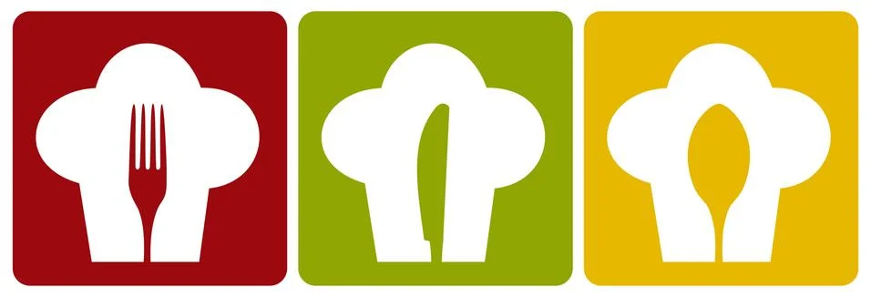Icon chef restaurant set pattern. 스톡 일러스트