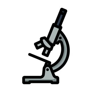 Icon Of Chemistry Microscope Illustrazione stock