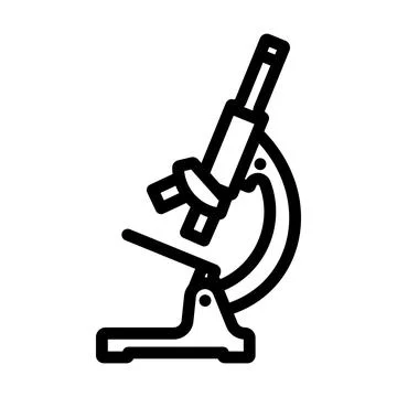 Icon Of Chemistry Microscope Illustrazione stock