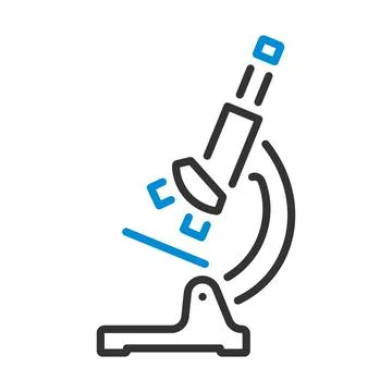 Icon Of Chemistry Microscope Illustrazione stock