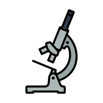 Icon Of Chemistry Microscope Illustrazione stock