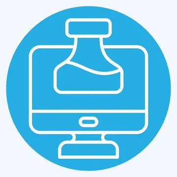 Icon Chemistry Tutorial. related to Learning symbol. blue eyes style. simpl.. Stock Illustration