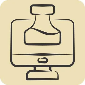 Icon Chemistry Tutorial. related to Learning symbol. hand drawn style. simp.. Stock Illustration