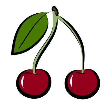 Icon of cherry Stock Illustration