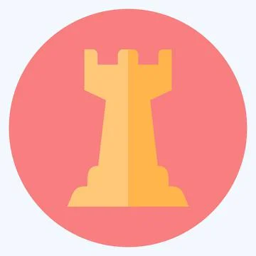 Icon Chess 4 - Flat Style,Simple illustration,Editable stroke Stock Illustration