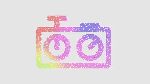 Icon chess clock is made up of LED square shapes that shimmer and flicker. There Vídeos de archivo 296728702