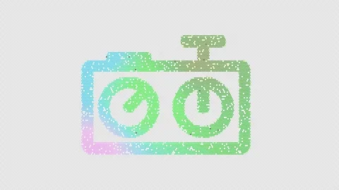 Icon chess clock is made up of LED square shapes that shimmer and flicker. There Vídeos de archivo 296729993