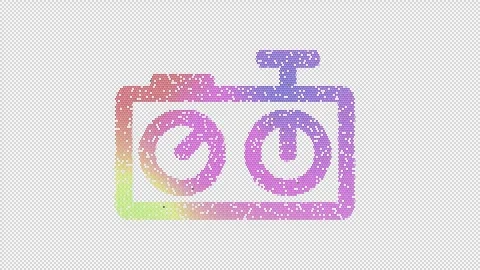 Icon chess clock is made up of LED square shapes that shimmer and flicker. There Vídeos de archivo 296730524