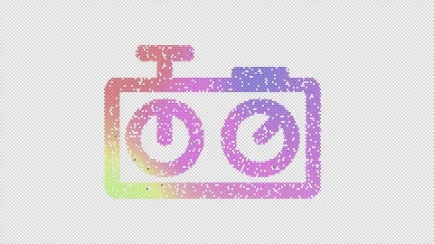 Icon chess clock is made up of LED square shapes that shimmer and flicker. There Vídeos de archivo 296730546