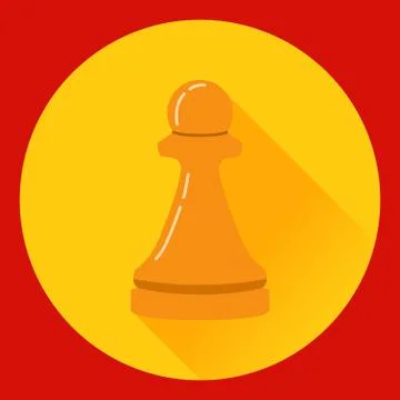 Icon of a chess figure the pawn in flat style a vector. A design concept for  Stock Illustration