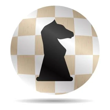 Icon chess knight Stock Illustration