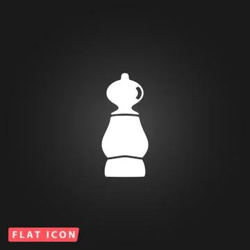 Icon of chess pawn Illustrazione stock