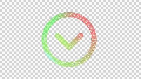 Icon chevron circle down is made up of LED square shapes. There are bright Illustrazione stock
