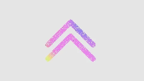 Icon chevron double up is made up of LED square shapes that shimmer and flicker. Stock Footage 296728248