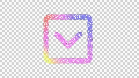 Icon chevron square down is made up of LED square shapes. There are bright Illustrazione stock