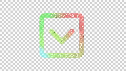Icon chevron square down is made up of LED square shapes. There are bright Illustrazione stock