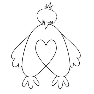 Icon chicken. Chick isolated on a white background. In Love With The Chicken. Stock Illustration