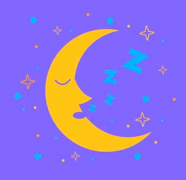 Icon for children in the form of the moon Ilustração Stock