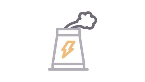 Icon of a chimney, symbolizing energy or inspiration. Stock Footage 334918570