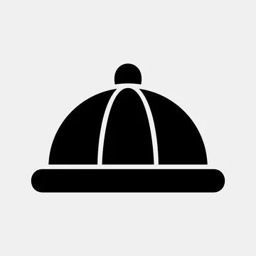 Icon chinese hat. Chinese New Year celebration elements. Icons in glyph sty.. Stock Illustration