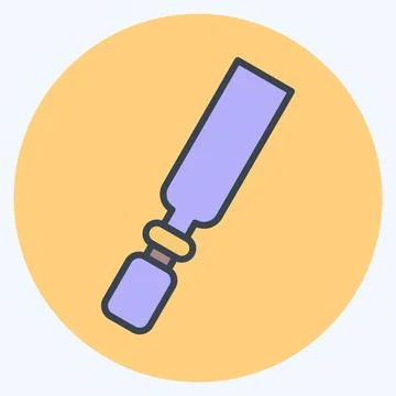 Icon Chisel. related to Repair Tools symbol. color mate style. design editabl 스톡 일러스트