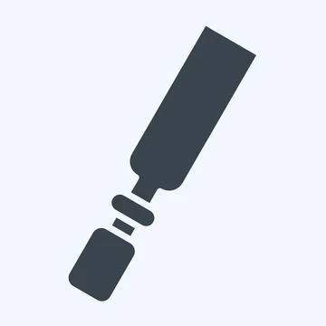 Icon Chisel. related to Repair Tools symbol. glyph style. design editable 스톡 일러스트