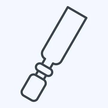Icon Chisel. related to Repair Tools symbol. line style. design editable 스톡 일러스트