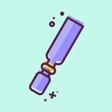 Icon Chisel. related to Repair Tools symbol. MBE style. design editable 스톡 일러스트