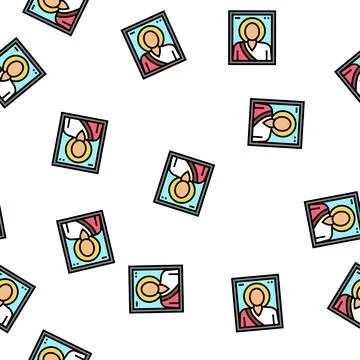 Icon christianity vector seamless pattern Stock Illustration