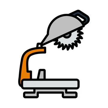 Icon Of Circular End Saw Illustration