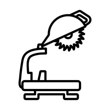 Icon Of Circular End Saw Illustration
