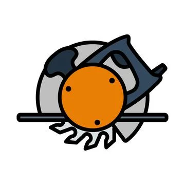 Icon Of Circular Saw Illustration