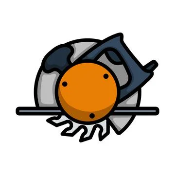 Icon Of Circular Saw Illustration
