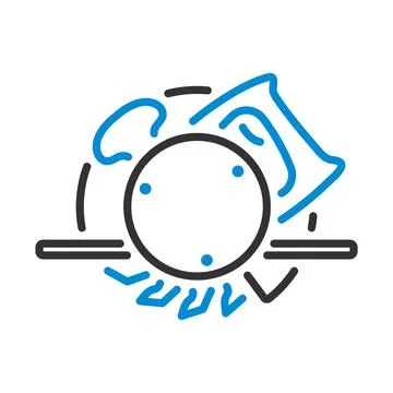 Icon Of Circular Saw Stock Illustration