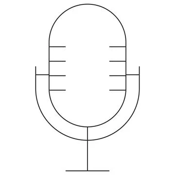 Icon of a classic studio microphone Stock Illustration
