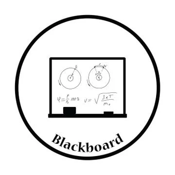 Icon of Classroom blackboard Stock Illustration