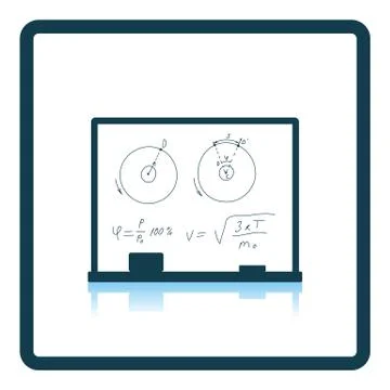 Icon of Classroom blackboard 스톡 일러스트