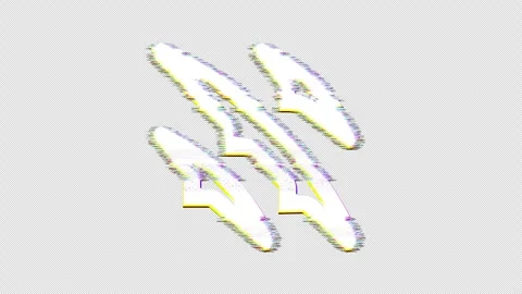 Icon claw marks is distorted. Glitch. Noise, chromatic aberration, geometric Stock Footage 305893974