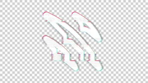 Icon claw marks is distorted. Glitch. Noise, chromatic aberration, geometric Stock Illustration