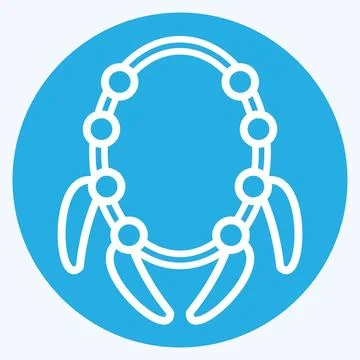 Icon Claw. related to American Indigenous symbol. blue eyes style. simple d.. Stock Illustration