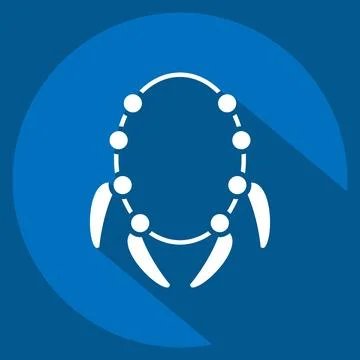 Icon Claw. related to American Indigenous symbol. long shadow style. simple.. Stock Illustration