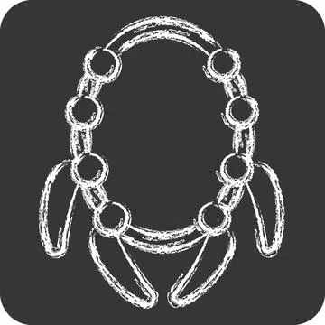 Icon Claw. related to American Indigenous symbol. chalk Style. simple desig.. Stock Illustration