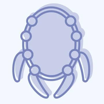 Icon Claw. related to American Indigenous symbol. two tone style. simple de.. Stock Illustration