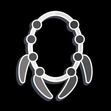 Icon Claw. related to American Indigenous symbol. glossy style. simple desi.. Stock Illustration