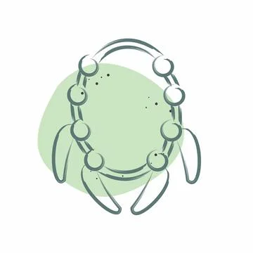 Icon Claw. related to American Indigenous symbol. Color Spot Style. simple .. Stock Illustration