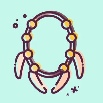 Icon Claw. related to American Indigenous symbol. MBE style. simple design .. Stock Illustration