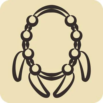 Icon Claw. related to American Indigenous symbol. hand drawn style. simple .. Stock Illustration