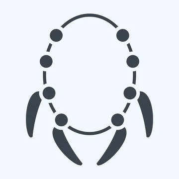 Icon Claw. related to American Indigenous symbol. glyph style. simple desig.. Stock Illustration