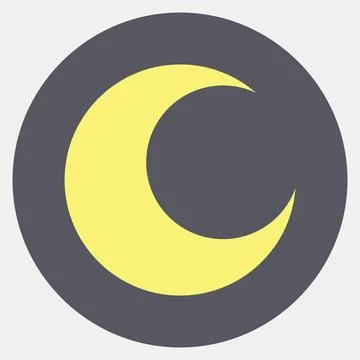 Icon clear night. Weather elements symbol. Icons in color mate style. Good .. Illustrazione stock